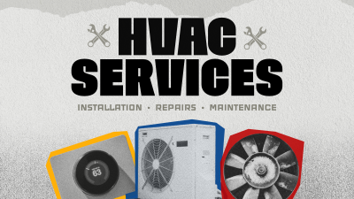 Retro HVAC Service Facebook event cover Image Preview