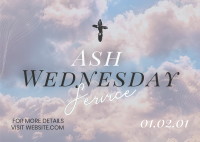 Cloudy Ash Wednesday  Postcard Design