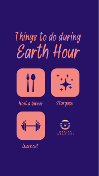 Earth Hour Activities Facebook Story Design