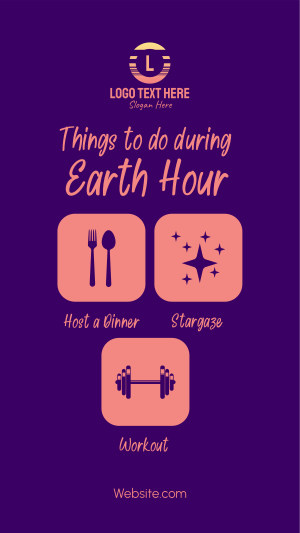 Earth Hour Activities Facebook story
