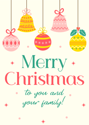 Christmas Family Greetings Flyer Image Preview
