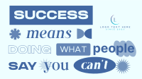 Quirky Success Quote Facebook event cover Image Preview