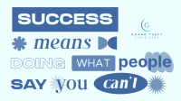 Quirky Success Quote Facebook Event Cover Design