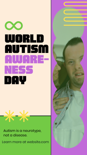 Bold Quirky Autism Day Facebook story Image Preview