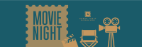 Minimalist Movie Night Twitter header (cover) Image Preview