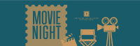 Minimalist Movie Night Twitter Header Image Preview