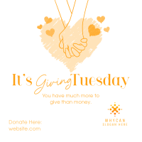 Giving Tuesday Hand Instagram Post Design