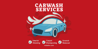 Carwash Services List Twitter Post Design