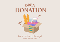 Open Donation Postcard Design