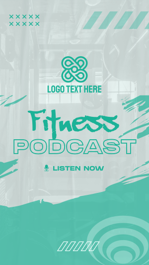 Grunge Fitness Podcast Facebook story Image Preview