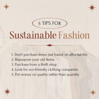 Stylish Chic Sustainable Fashion Tips Instagram post Image Preview