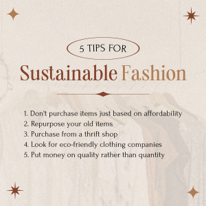 Stylish Chic Sustainable Fashion Tips Instagram post Image Preview