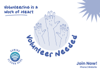 Volunteer Hands Postcard Image Preview