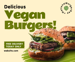 Vegan Burgers Facebook post Image Preview