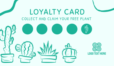 Plant Shop Loyalty Card Business Card