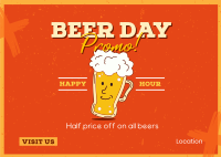 Happy Beer Postcard Design