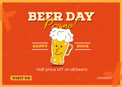 Happy Beer Postcard Image Preview