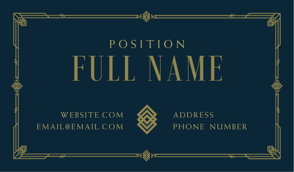 Geometric Deco Business Card Design Image Preview