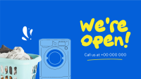 Laundry Opening Facebook Event Cover Design