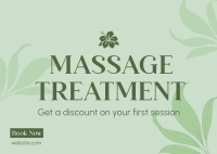 Massage Therapy Service Postcard Image Preview