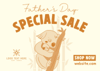 Father's Day Koala Sale Postcard Image Preview