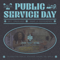Retro Minimalist Public Service Day Instagram post Image Preview