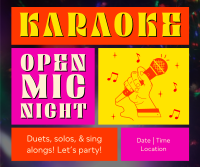 Karaoke Open Mic Facebook Post Design