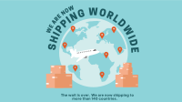 Now Shipping Worldwide Facebook Event Cover Design
