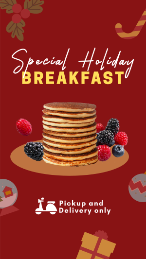 Holiday Breakfast Restaurant Instagram story Image Preview