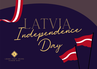 Latvia Independence Flag Postcard Image Preview