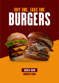 Double Burgers Promo Poster Design