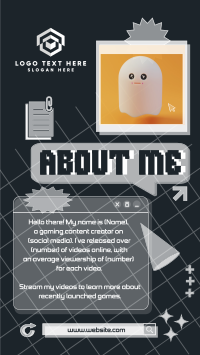 Quirky About Me Gamer  Instagram Story Design