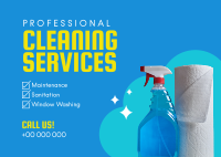 Professional Cleaning Services Postcard Design