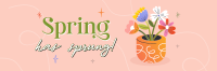 Spring Flower Pot Twitter Header Design