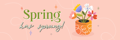 Spring Flower Pot Twitter header (cover) Image Preview
