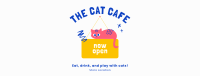 Cat Cafe Facebook cover Image Preview