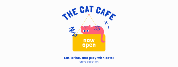 Cat Cafe Facebook Cover Design Image Preview