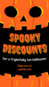 Halloween Pumpkin Discount Facebook Story Design