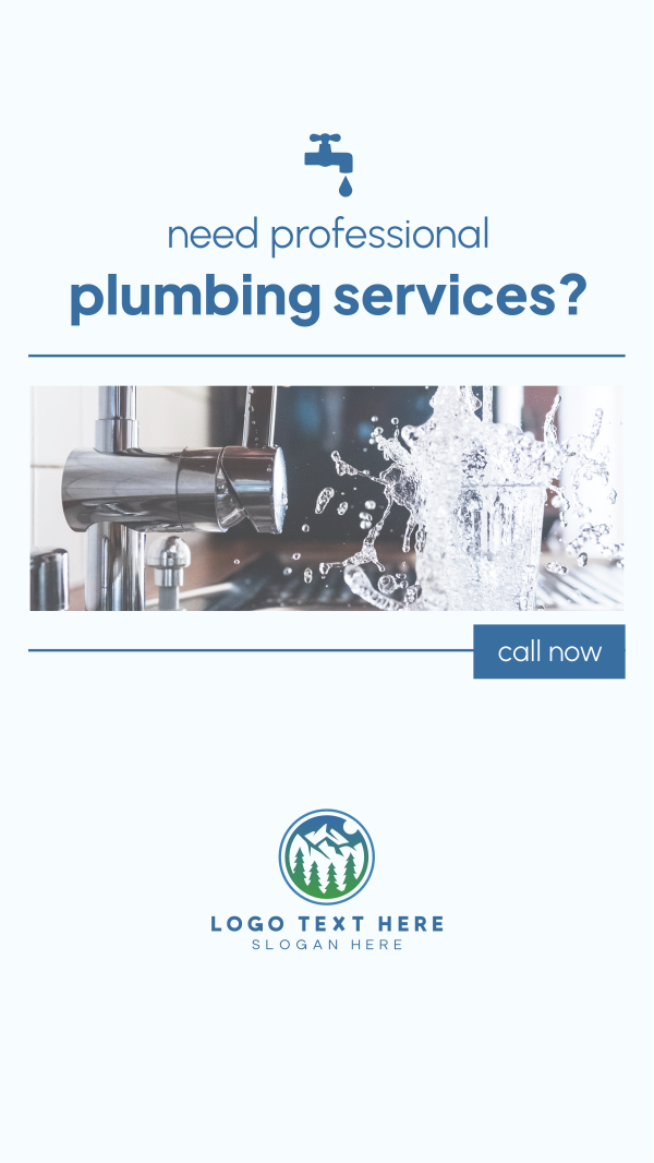 Professional Plumbing Services Facebook Story Design Image Preview