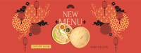 Ornamental Lunar New Year Food Facebook Cover Design