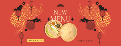 Ornamental Lunar New Year Food Facebook cover Image Preview