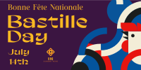 Bastille Day Geometric Twitter Post Image Preview