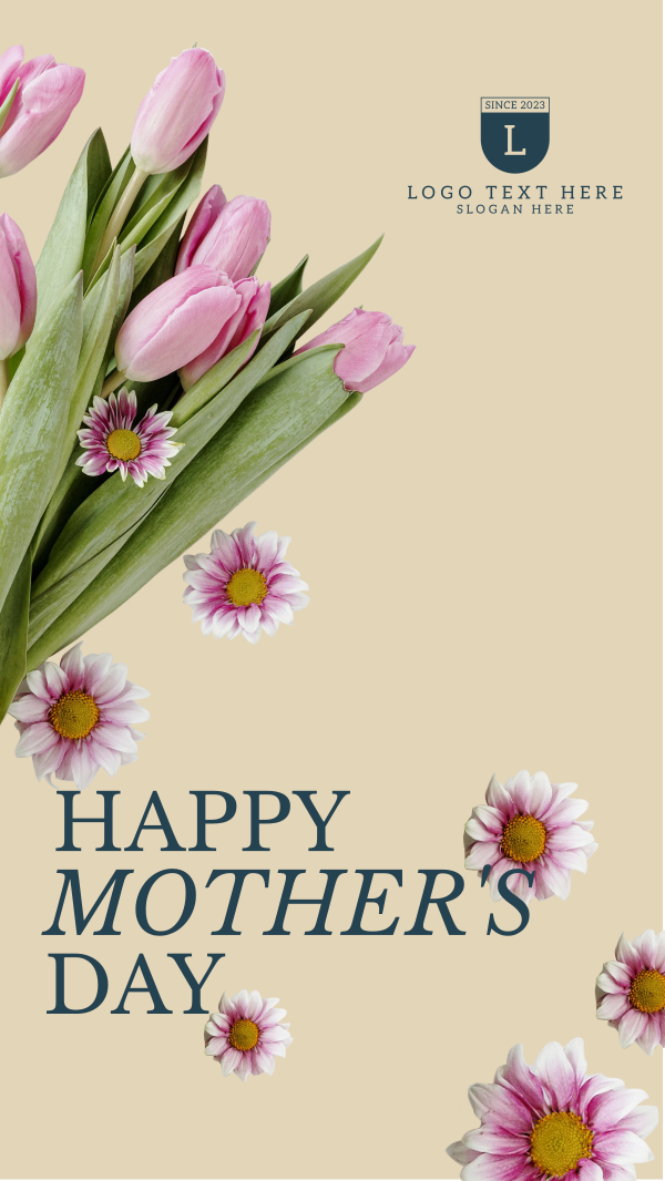 Tulips & Daisies Mother's Day Instagram Story Design Image Preview
