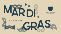 Mardi Gras Parade Mask Facebook Event Cover Design