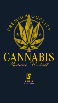 Abstract Cannabis Leaf Facebook Story Design
