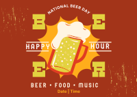 Beer Badge Promo Postcard Design