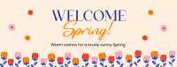 Welcome Spring Greeting Facebook cover Image Preview