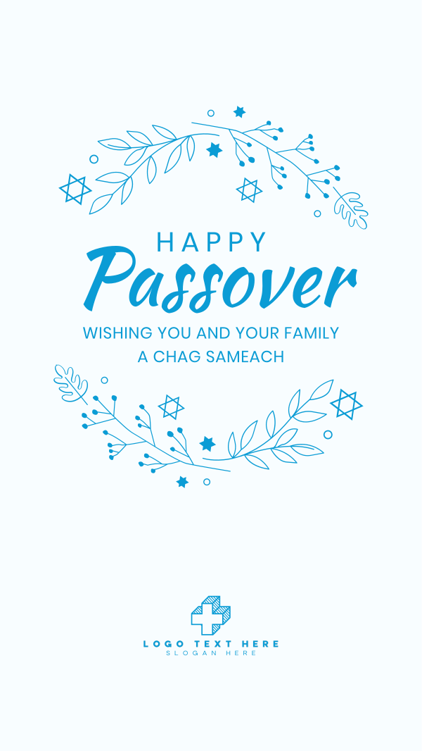 Passover Leaves Instagram Story Design Image Preview