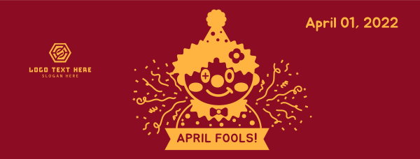April Fools Clown Banner Facebook Cover Design Image Preview