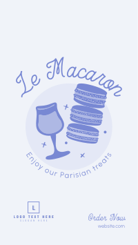 French Macaron Dessert Facebook story Image Preview